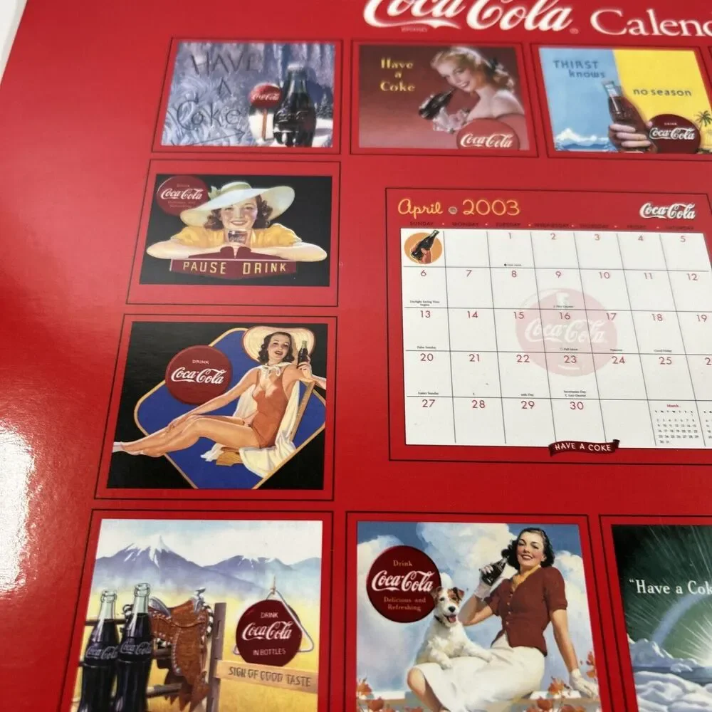 2003 Coca-Cola‎ Calendar Advertising Images From The Archives Collectible